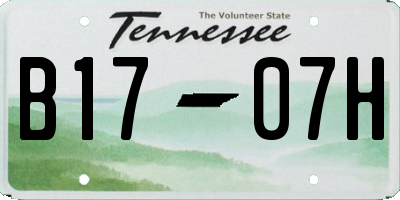TN license plate B1707H