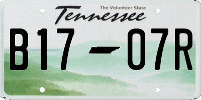 TN license plate B1707R