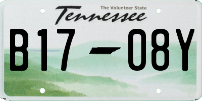 TN license plate B1708Y
