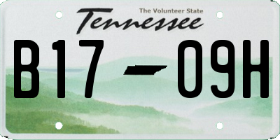 TN license plate B1709H