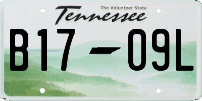 TN license plate B1709L