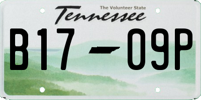 TN license plate B1709P