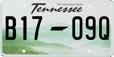 TN license plate B1709Q