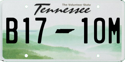 TN license plate B1710M