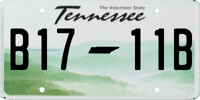 TN license plate B1711B