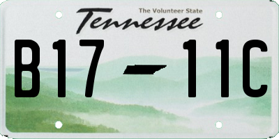 TN license plate B1711C