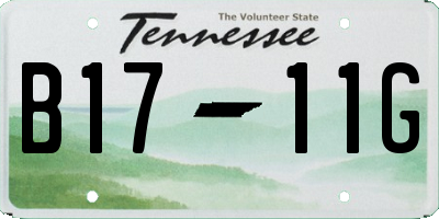 TN license plate B1711G