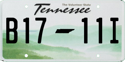 TN license plate B1711I
