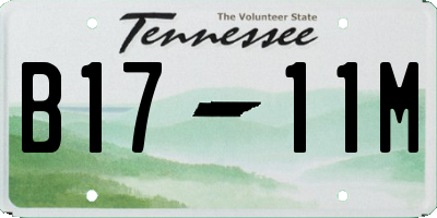 TN license plate B1711M