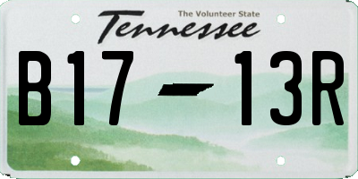 TN license plate B1713R