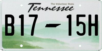 TN license plate B1715H