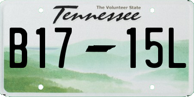 TN license plate B1715L
