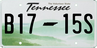 TN license plate B1715S