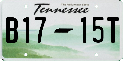 TN license plate B1715T