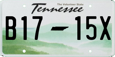 TN license plate B1715X