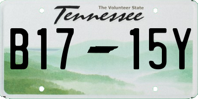 TN license plate B1715Y