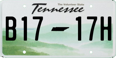 TN license plate B1717H