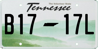 TN license plate B1717L
