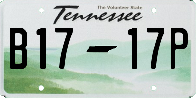 TN license plate B1717P