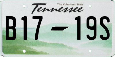 TN license plate B1719S