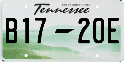 TN license plate B1720E