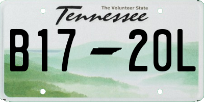 TN license plate B1720L