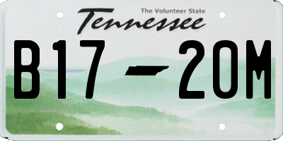 TN license plate B1720M