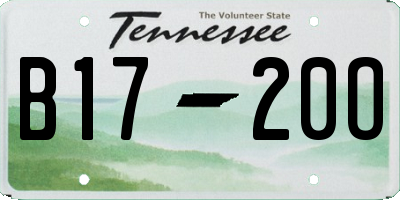 TN license plate B1720O