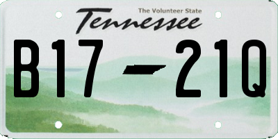 TN license plate B1721Q