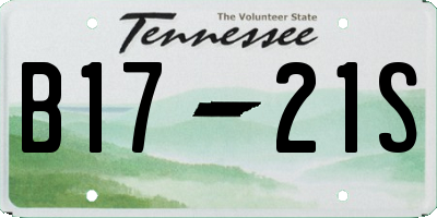 TN license plate B1721S