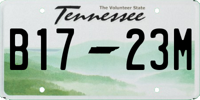 TN license plate B1723M