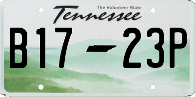TN license plate B1723P