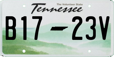 TN license plate B1723V