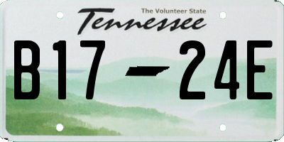 TN license plate B1724E