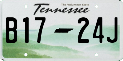TN license plate B1724J