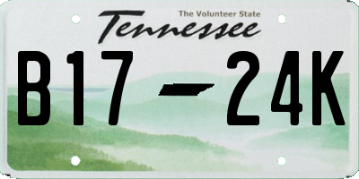 TN license plate B1724K