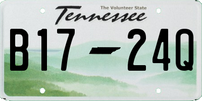 TN license plate B1724Q