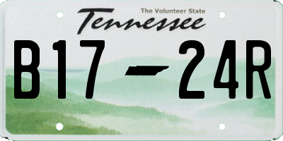 TN license plate B1724R