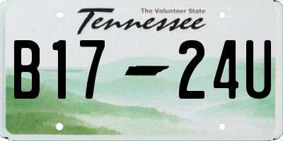 TN license plate B1724U