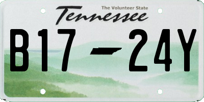 TN license plate B1724Y
