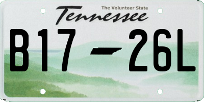 TN license plate B1726L