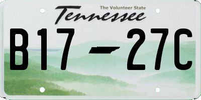 TN license plate B1727C