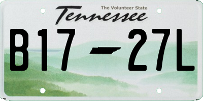 TN license plate B1727L