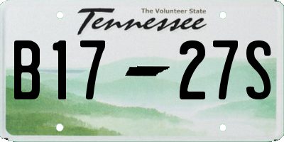 TN license plate B1727S