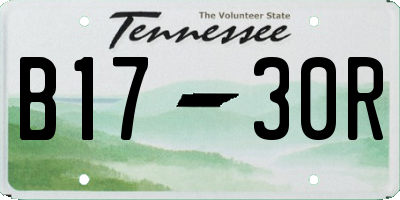 TN license plate B1730R