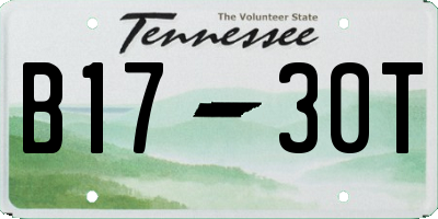 TN license plate B1730T