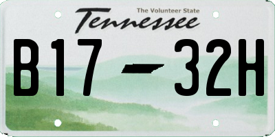 TN license plate B1732H
