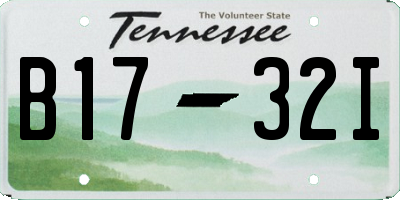 TN license plate B1732I