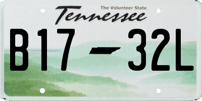 TN license plate B1732L