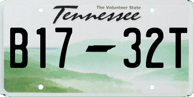 TN license plate B1732T